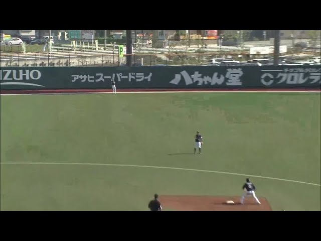 【ファーム】バファローズ・武田 セカンドへの好返球で試合を締める!! 2018/4/21 H-Bs(ファーム)