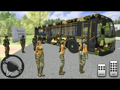 US Army Bus Driver Soldier Transport Duty 2019 - Offroad Bus Driving - Android Gameplay