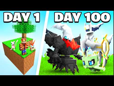 I Spent 100 Days in MYTHICAL SKYBLOCK Cobblemon VS. my Rival! (Duos Cobblemon)