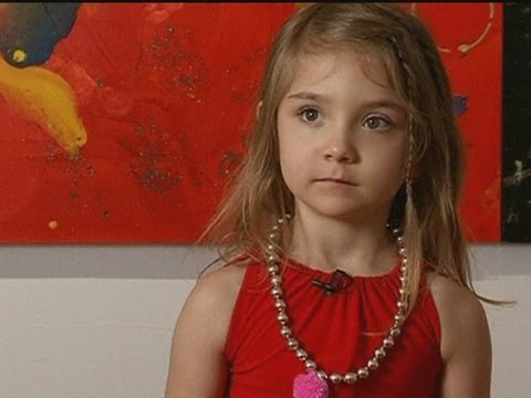 Five-year-old's paintings go on show in New York