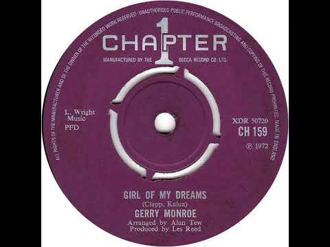 UK New Entry 1972 (34) Gerry Monroe - Girl Of My Dreams