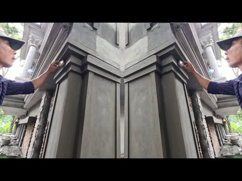 Amazing Construction Rendering Sand and Cement To The Column House Decoration | My Construction Work