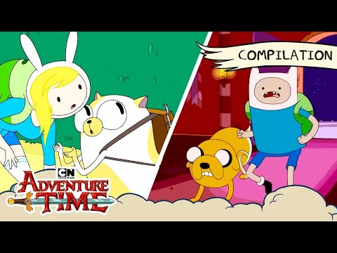 Fionna and Cake vs. Finn and Jake! Mega Adventures Compilation | Adventure Time | Cartoon Network