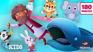 The Story of Jonah and the Whale! 🐳 ✝️ PLUS 3 Hours of Bible Stories &amp; Songs for Kids