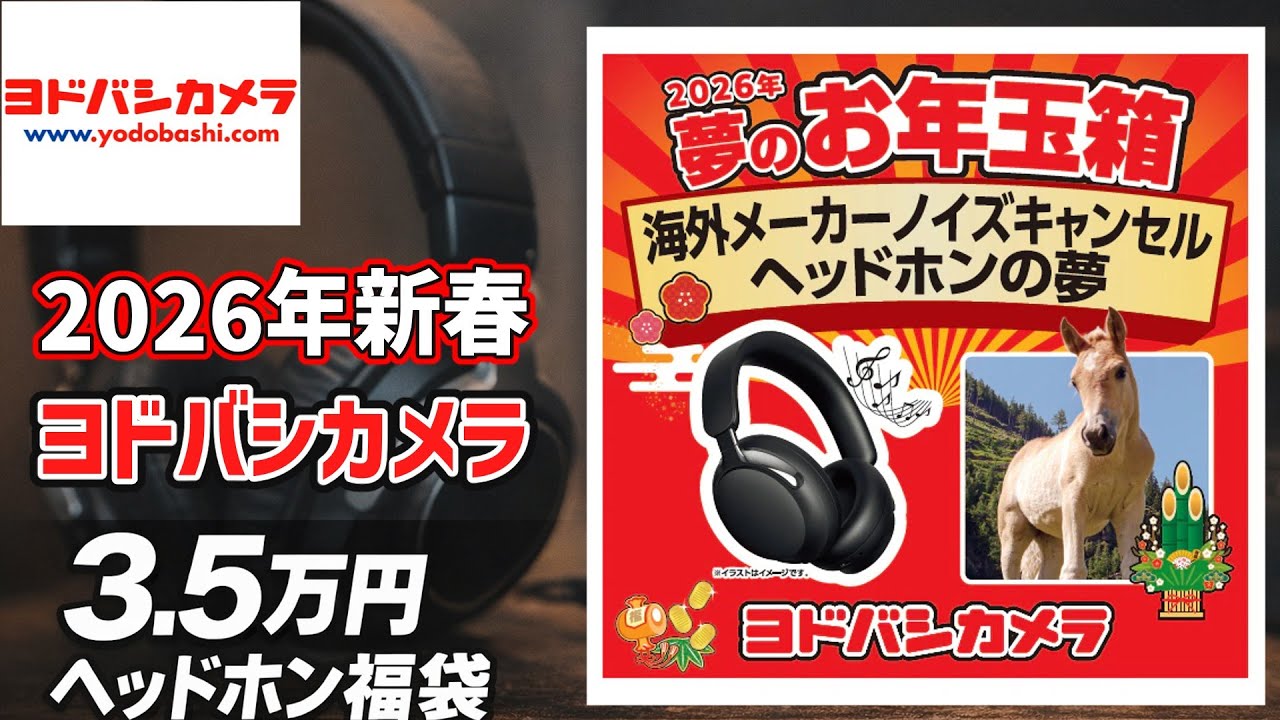 【2026年】ヨドバシ福袋 ヘッドホンの夢開封！【おまけがすごい】