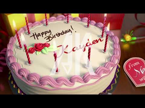 Happy Birthday Kayden - Birthday Cake with the Name Kayden on it