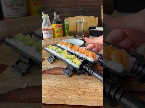 The sushi bazooka 🍣😋 #asmr #sushi #amazonfinds #sushiroll