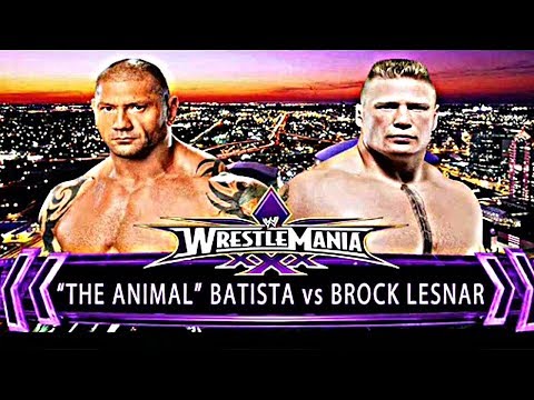 Batista vs Brock Lesner | Wrestlemania 30 Pt 11