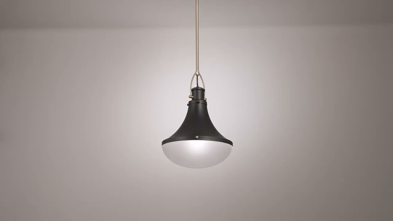 Video 1 Watch A Video About the Possini Euro Petra Matte Black Soft Gold Mini Pendant Light