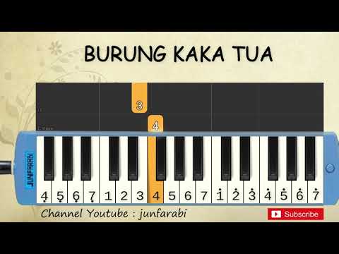 not pianika burung kaka tua - lagu daerah nusantara indonesia - belajar pianika not angka