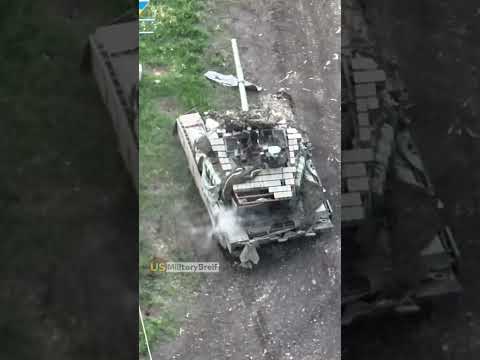 Ukrainian FPV Drone Destroys Russian T-90 Tank in Seconds