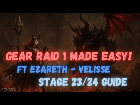 Ezareth and Velisse DESTROY GR1 | Gear Raid 1 Stage 23-24 Guide | Watcher of Realms