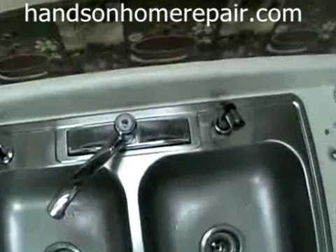 Delta single lever kitchen faucet repair with spray