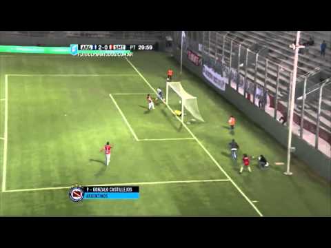 Gol de Castillejos. Argentinos 2 - San Martín (T) 0. 32avos. Copa Argentina 2015. FPT.