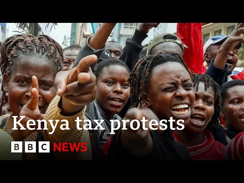 肯尼亞政府增稅引發人民聚首都奈洛比抗議 (Protests in Nairobi over Kenya government's tax hikes | BBC News)