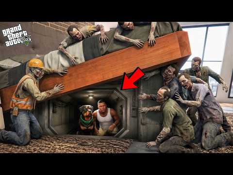 ФРАНКЛИН ТӨСЕК АСТЫНА ТЫҒЫЛЫП ЗОМБИЛЕРДЕН ҚОРҒАНДЫ (GTA V)