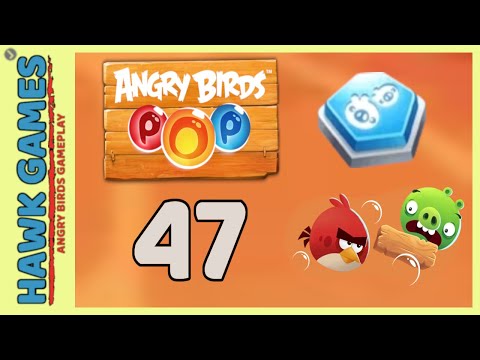 Angry Birds Stella POP Bubble Shooter Level 47 - Walkthrough, No Boosters