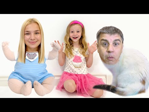 Nastya and Maggie in the kids story about the magic wand