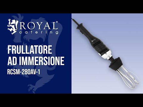 Video - Frullatore ad immersione - 280 W - Royal Catering - 185 mm - 6.000 - 16.000 giri/min