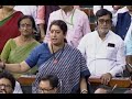 Smriti Irani Other Women MPs Condemn Azam Khan S Remarks Strongly Demand Apology In Lok Sabha