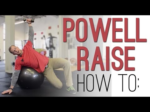 POWELL RAISE: Dumbbell Powell Raise How To - shoulder stability exercise demo with proper technique