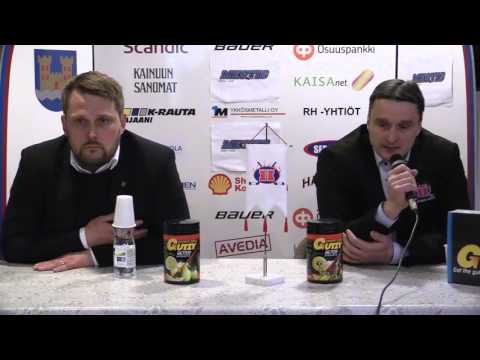2. Finaaliottelu Hokki - Jukurit 13.4.2016 Lehdistötilaisuus