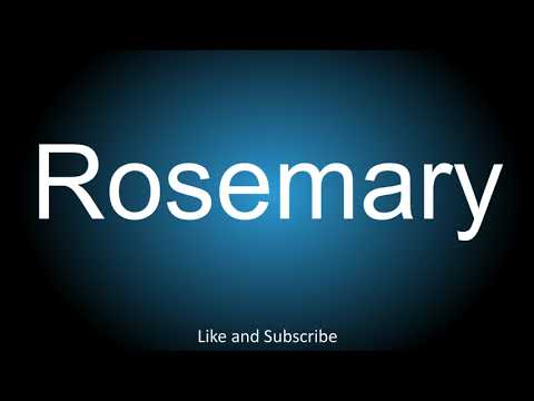 How to correctly pronounce in American and British English - Rosemary.