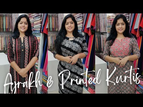 AJRAKH PRINTED & BLOCK PRINTED KURTIS @TrendzAlappuzha