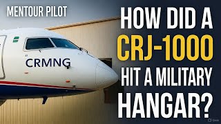 Iberia CRJ-1000 strikes a military hangar at Badajoz-Talavera la Real Airport