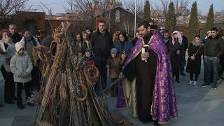 Նորք Մարաշի Սուրբ Աստվածածին եկեղեցու բակում հավատացյալները նշել են Տյառնընդառաջը