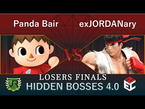 Hidden Bosses 4.0  LOSERS FINALS - Panda Bair (Villager) vs exJORDANary (Ryu, Captain Falcon)