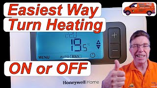 How to Easily Turn Your Honeywell T3 or T3R Heating  ON & OFF,  Two Easy Ways Explained in Detail.