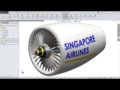 Solidworks tutorial | sketch jet Engine in Solidworks