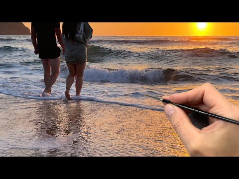 Wait... That's a Painting?! Watch This Beach Scene Come to Life!