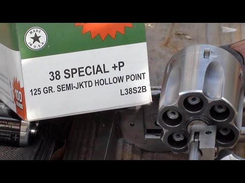 38+P Rem 125gr SJHP GP100 Ballistic Gel Test