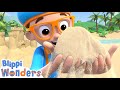 Blippi Learns How Sand Is Made Blippi Wonders Educational Videos For Kids