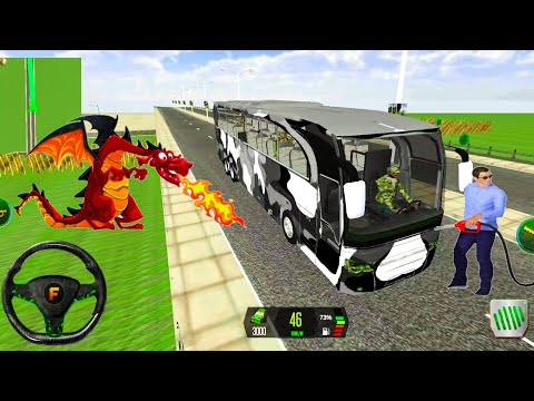Play The Us Army Bus Driving 2019 #3 - For Transporting Military Squad To Base Camp - Android Game