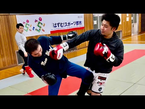 打撃スパーリング：地下格闘技チャンプ vs 51歳 アマ格闘家 | Saito Kaikan 2022