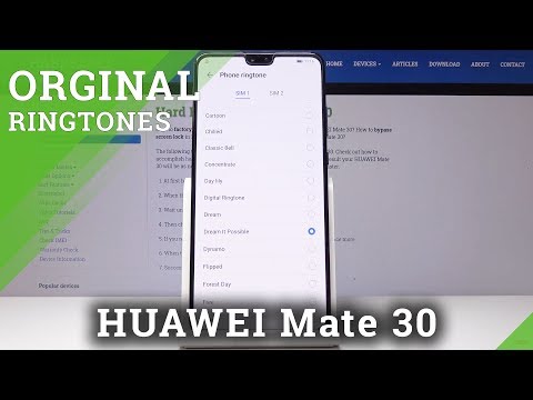 How to Change Ringtone in HUAWEI Mate 30 - ORGINAL RINGTONE LIST in MATE 30