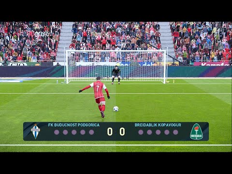 FK Budućnost vs Breidablik (30/06/2023) Final Penalty Shootout UEFA Champions League PES 2021