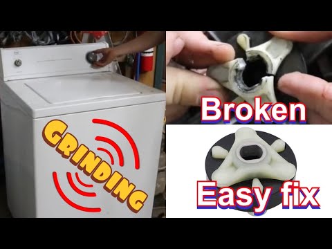 Washer Making a Crazy loud Grinding Noise NO Spin or Agitate... Broken coupler coupling kit 285753A