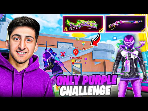 🟣Purple Bundle + Purple Gun😱😍Only Purple Challenge In Cs Rank [A_s Gaming] - Free Fire India