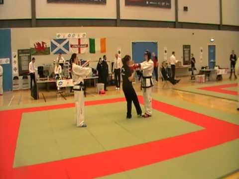 Jessica Ransley - UK ITF  Scottish Taekwon-do - Hyper-weight Female Sparring Final - Part 1