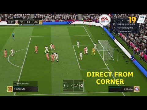 FIFA 19 SCORING DIRECT FROM A CORNER