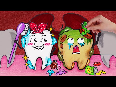 A Story About Decay Teeth! Why do We Brush Our Teeth? | Stop Motion Paper || Seegi Channel