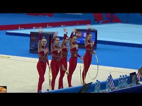 TEAM UKRAIN 3 Hoops 4 Clubs RHYTHTMIC GYMNASTICS II European Games 2019