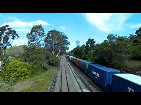 Indian Pacific NR18 leads 4BM4  through Picton NSW Australia
