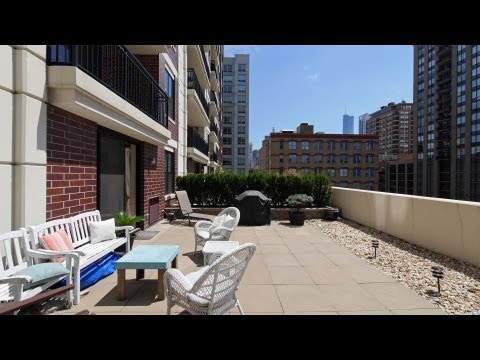 A River North one-bedroom with a dream-sized terrace