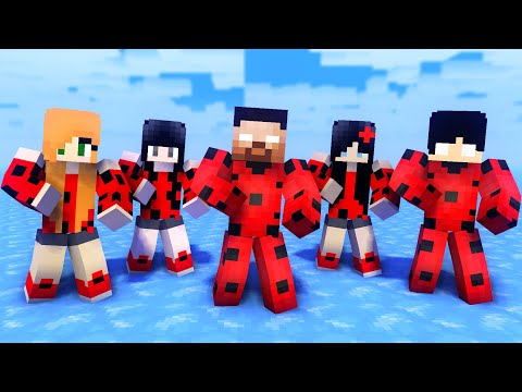 MONSTER SCHOOL : LADYBUG HEROBRINE FAMILY DANCE JOANA MEME - MINECRAFT ANIMATION