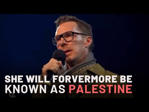Benedict Cumberbatch (AKA Dr Strange) recites poem by late Palestine poet Mahmoud Darwish